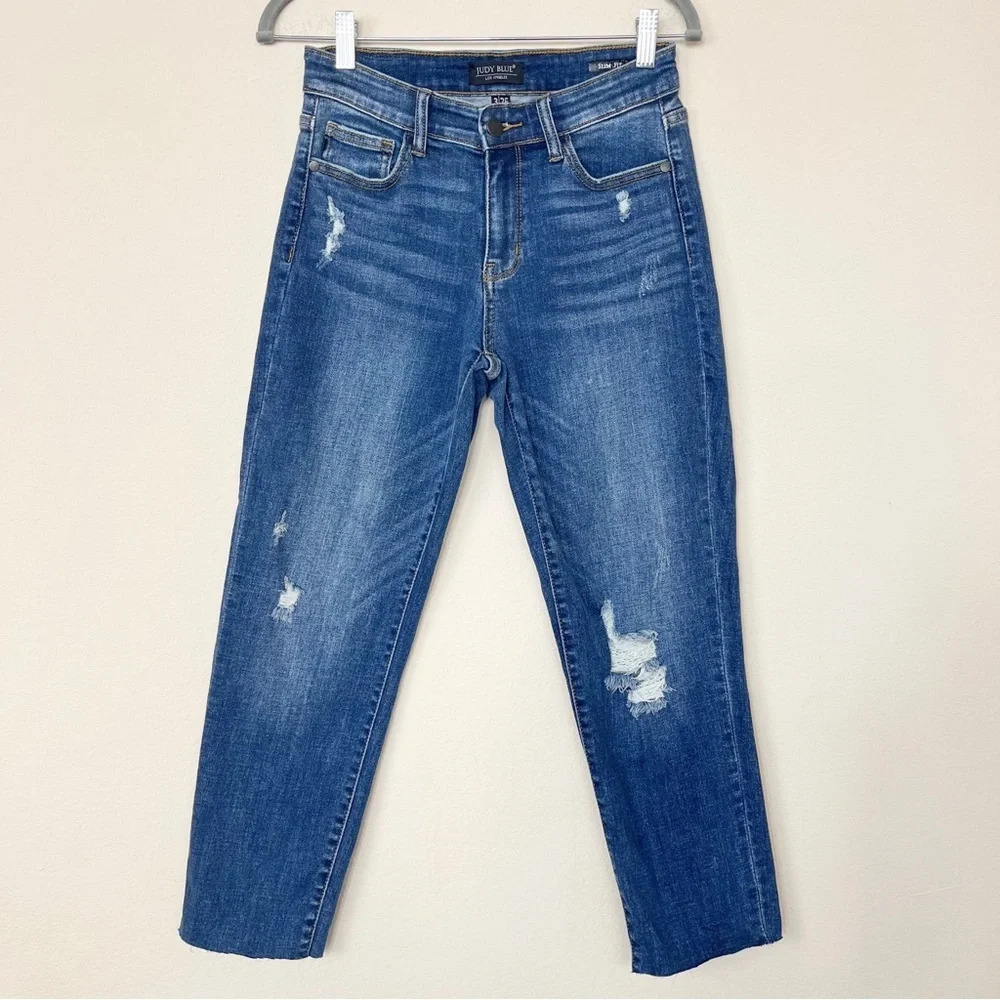 Judy Blue Walk This City Slim Fit Jeans Size 3 / 26 - Picture 2 of 12